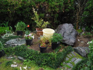 愛知県小牧市の庭石の撤去工事お見積り調査