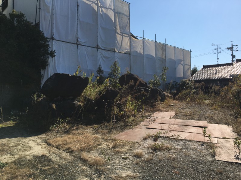 着工前|庭石の撤去|愛西市