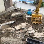 コンクリート基礎撤去2日目|名古屋市西区