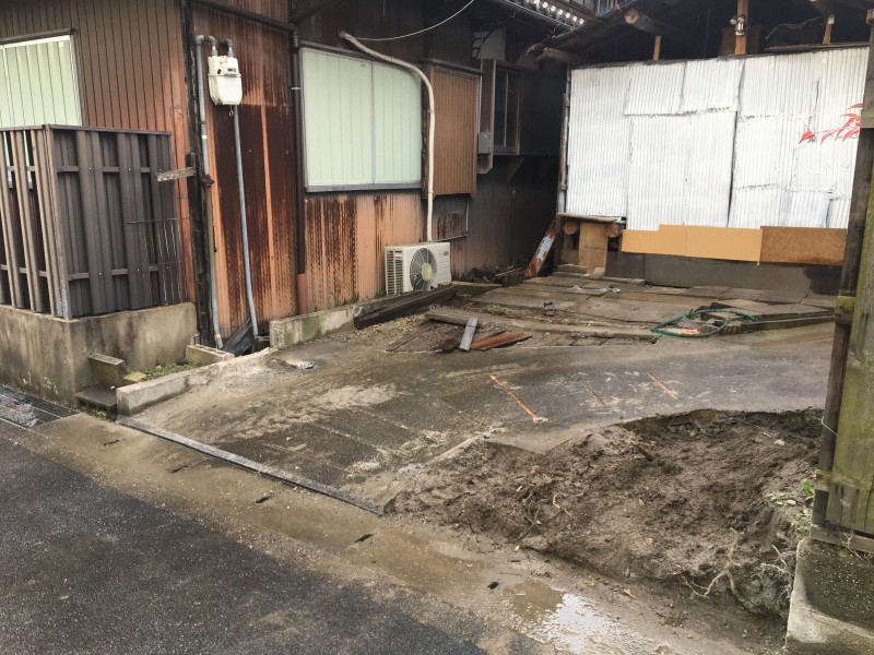 門柱撤去が完工|名古屋市中川区