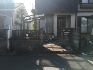 北名古屋市ブロック塀の撤去工事