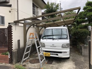 名古屋市中川区|カーポート撤去工事