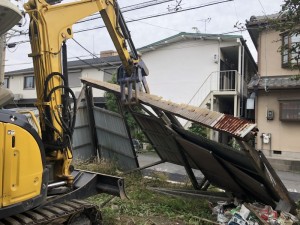 名古屋市中村区フェンス撤去
