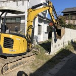 【費用事例】名古屋市中村区ブロック塀の解体工事【基礎全撤去】