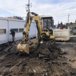 名古屋市名東区のアスファルト舗装駐車場の撤去工事