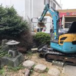 【費用事例】名古屋市中川区の庭石の撤去工事【重機×ユニック】