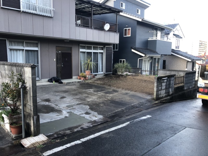 愛知県瀬戸市お庭の解体/リフォーム【庭石×ブロック】