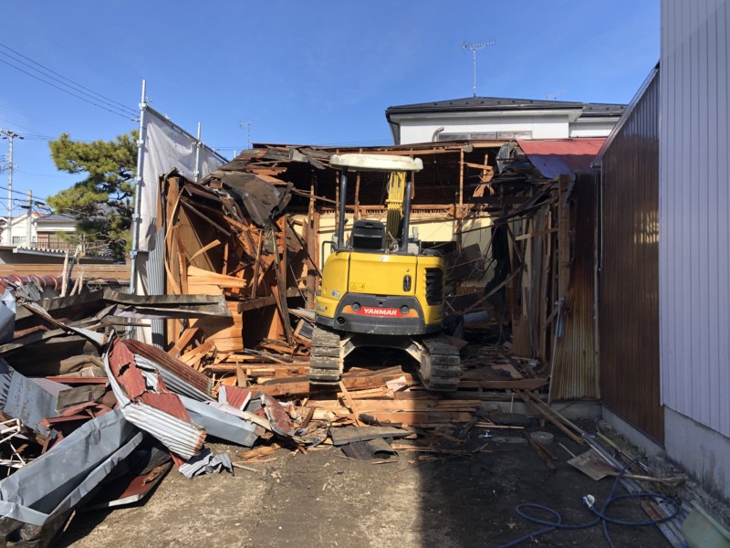 【費用事例】名古屋市中村区の木造平屋住宅の解体工事【狭い密集地】