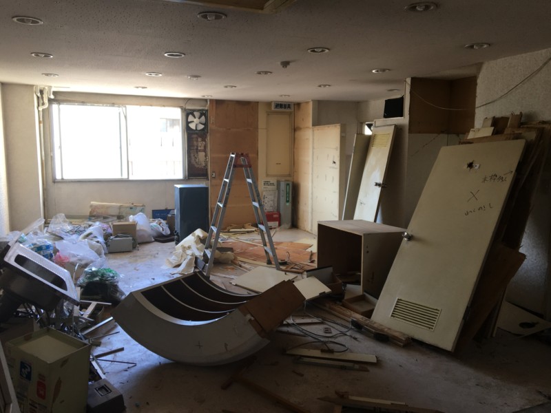 名古屋市千種区の内装解体【店舗:接骨院】賃貸返却の現状復旧工事