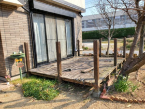 愛知県知多市お庭のウッドデッキ解体工事【費用事例 7万円】