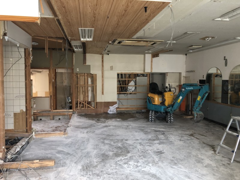 名古屋市北区の美容室の内装スケルトン工事