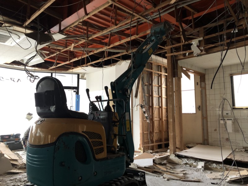 名古屋市北区の美容室の内装スケルトン工事