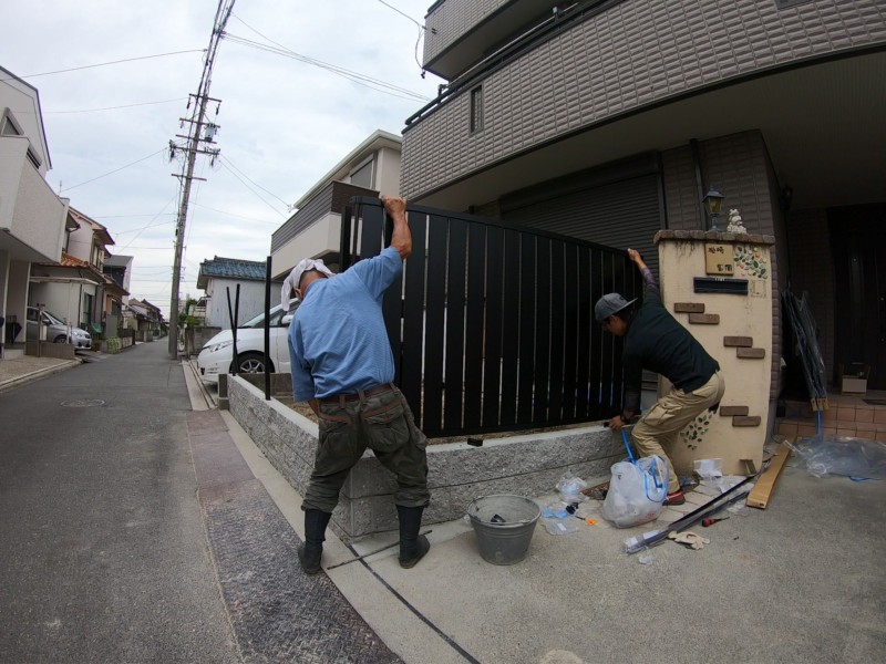 名古屋市中川区のブロックとフェンス