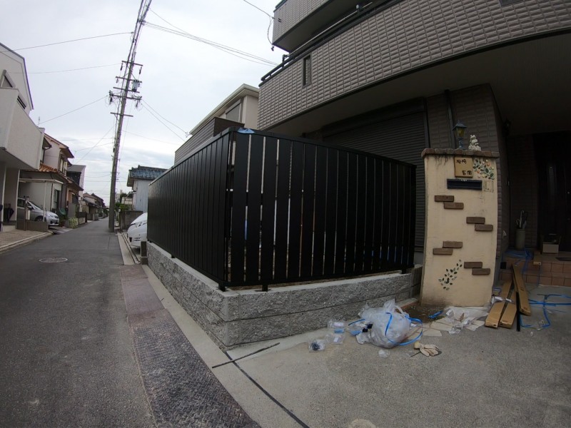 名古屋市中川区のブロックとフェンス工事|フェンス設置