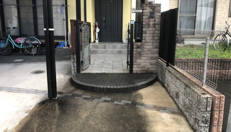 名古屋市の駐車場を広げる工事