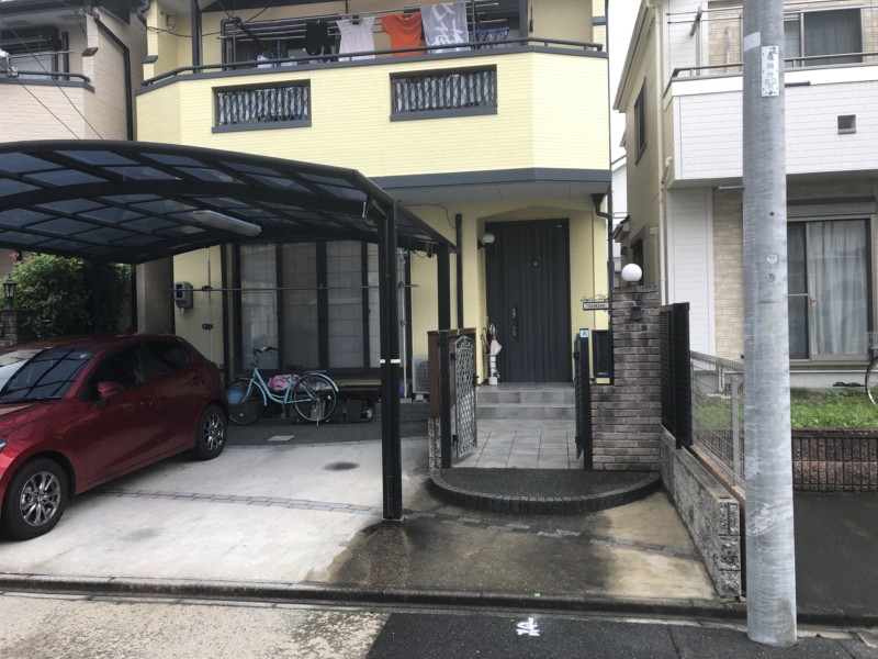 名古屋市の駐車場を広げる工事