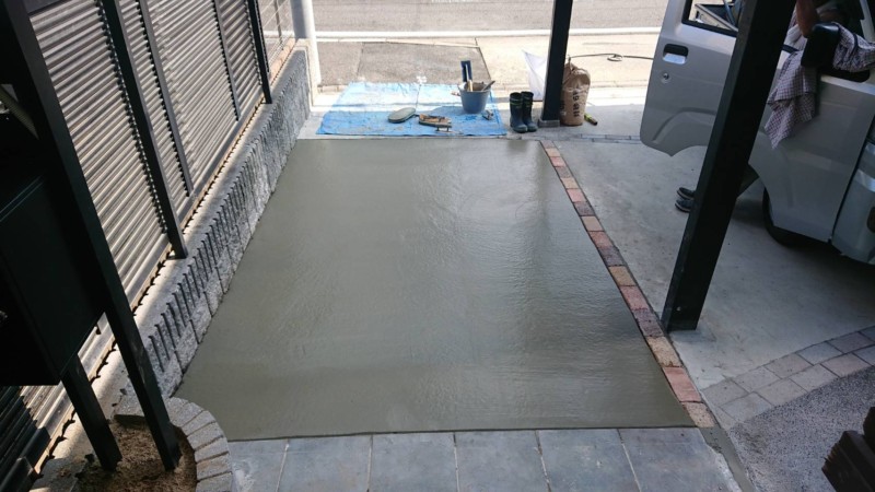 名古屋市の駐車場をもう1台広げる工事