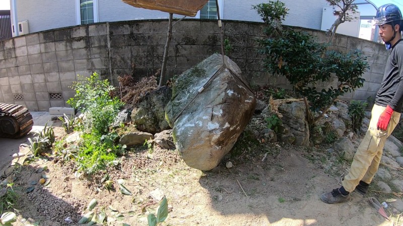 愛知県春日井市の駐車場の砂利敷き