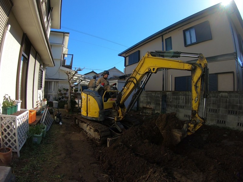愛知県安城市の庭の解体工事