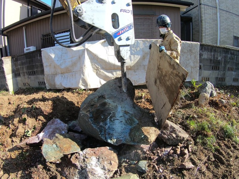 愛知県安城市の庭の解体工事