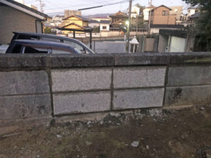 【愛知県稲沢市】破損したブロックの交換・補修工事
