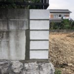 【愛知県日進市】ひび割れ、傾きのブロック補修・交換工事