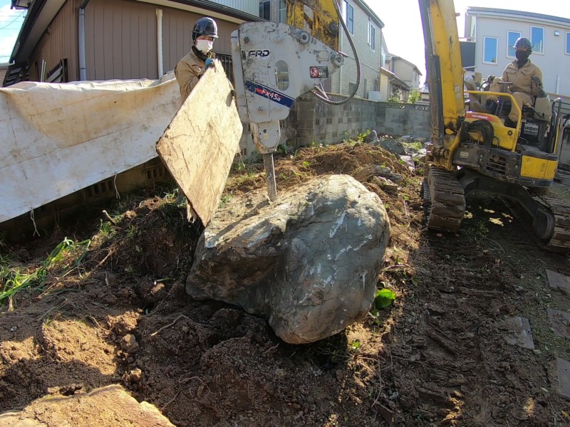 愛知県安城市の庭の解体工事