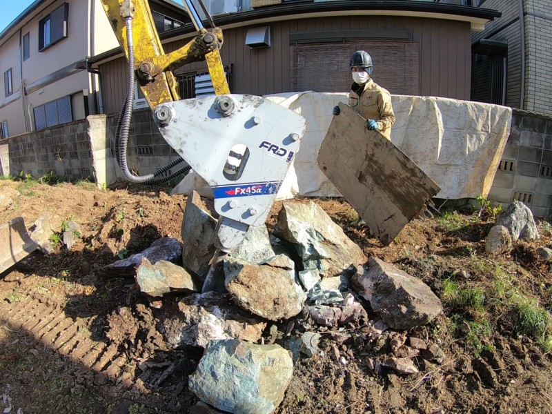 愛知県安城市の庭の解体工事