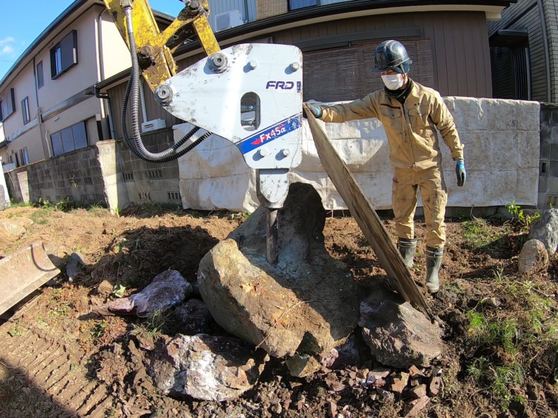 愛知県安城市の庭の解体工事