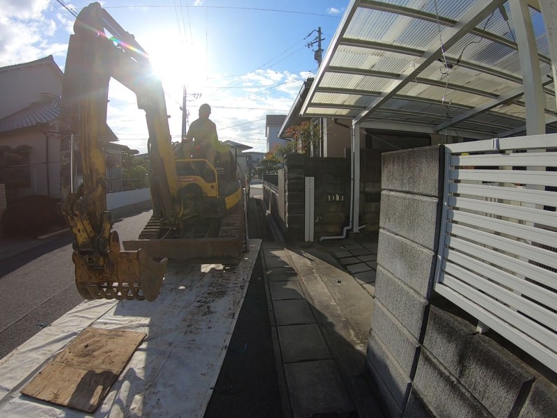 愛知県安城市の庭の解体工事