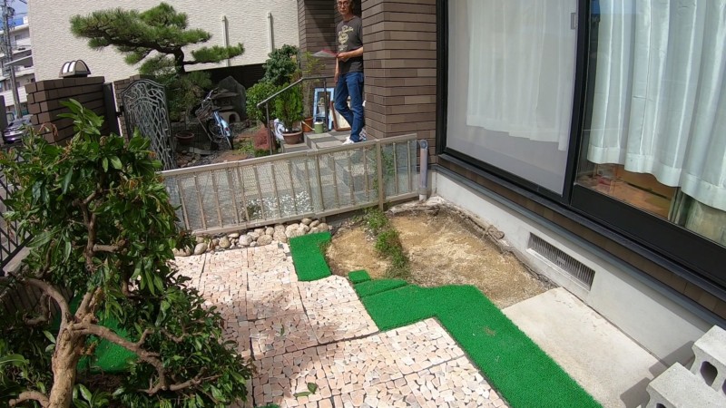 愛知県小牧市の庭の解体工事