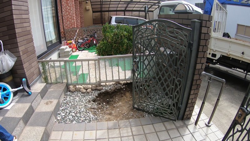 愛知県小牧市の庭の解体工事