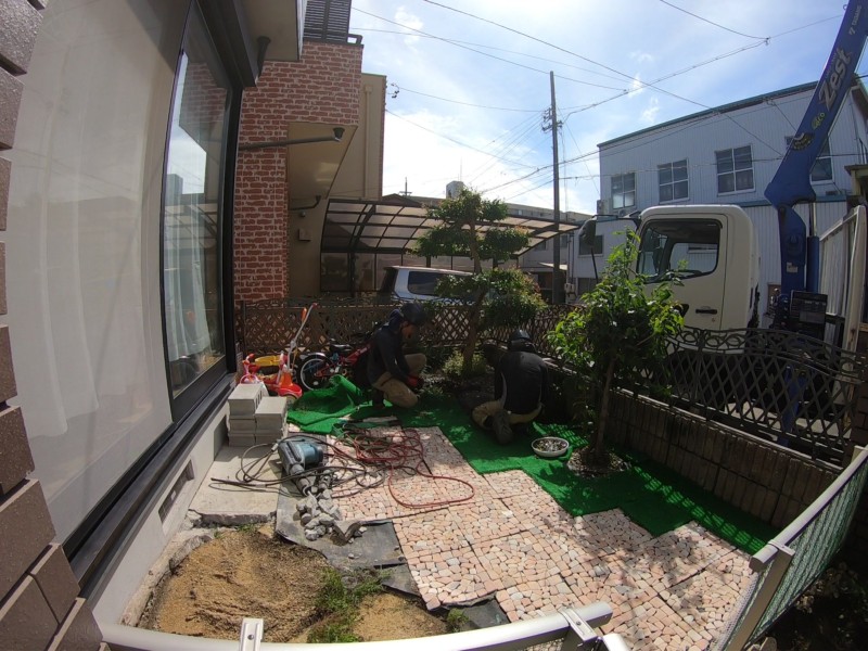 愛知県小牧市の庭の解体工事