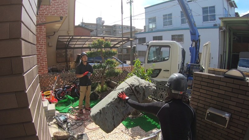 愛知県小牧市の庭の解体工事