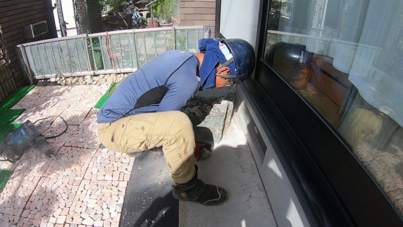 愛知県小牧市の庭の解体工事