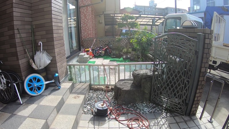 愛知県小牧市の庭の解体工事