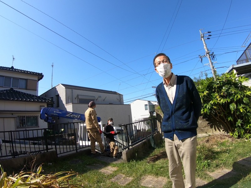 愛知県春日井市の庭石の撤去処分