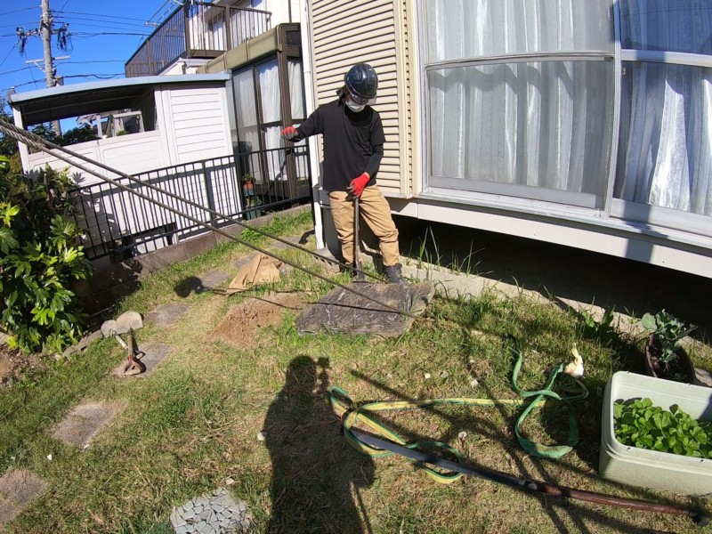 愛知県春日井市の庭石の撤去処分