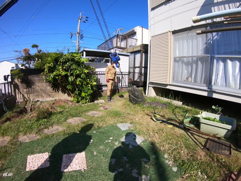 愛知県春日井市の庭石の撤去処分
