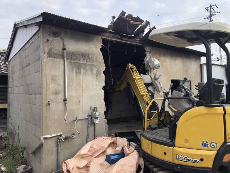 愛知県犬山市の木造平屋建て家の解体工事【25坪75万円】