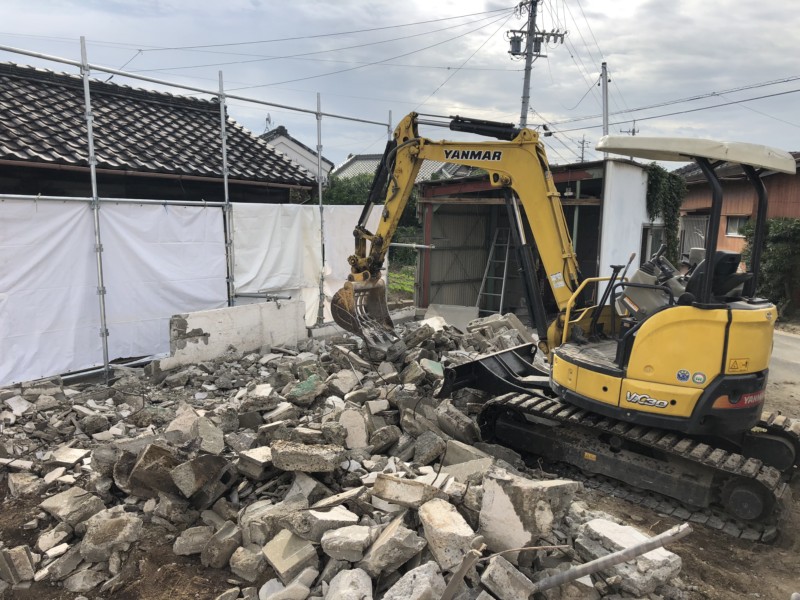 愛知県犬山市の木造平屋建て家の解体工事【25坪75万円】