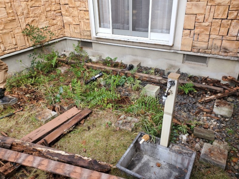 岐阜県多治見市のウッドデッキ撤去処分