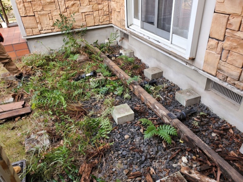 岐阜県多治見市のウッドデッキ撤去処分