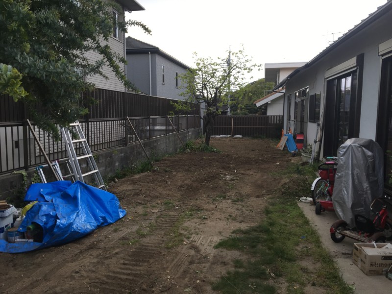 名古屋市中村区の庭の解体【庭木伐採・庭石処分】