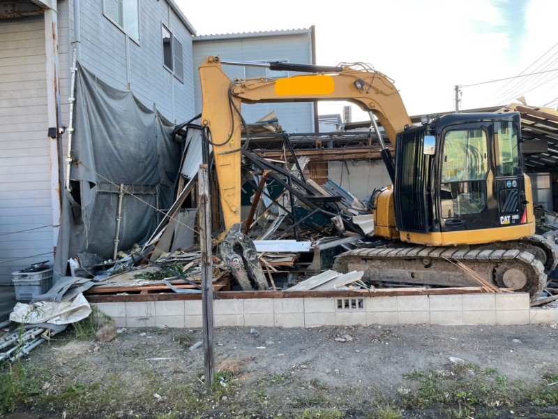 愛知県瀬戸市の木造プレハブ事務所の解体工事の費用事例