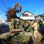 愛知県江南市の庭の解体【庭木伐採・庭石処分】2日作業28万円