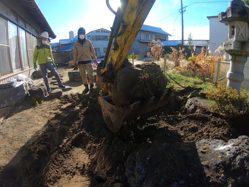 愛知県江南市の庭の解体【庭木伐採・庭石処分】