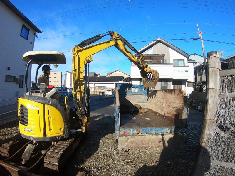 愛知県江南市の庭の解体【庭木伐採・庭石処分】