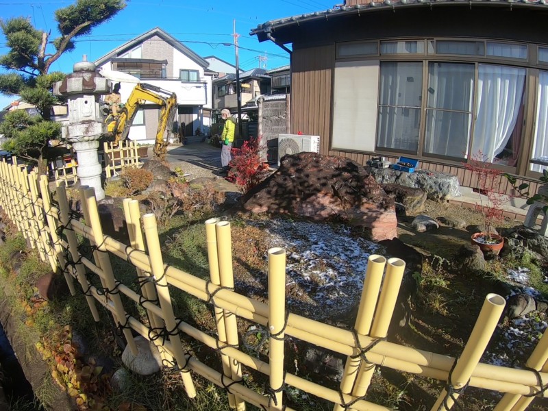 愛知県江南市の庭の解体【庭木伐採・庭石処分】
