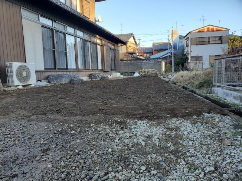 愛知県江南市の庭の解体【庭木伐採・庭石処分】